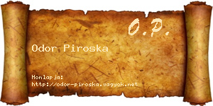 Odor Piroska névjegykártya